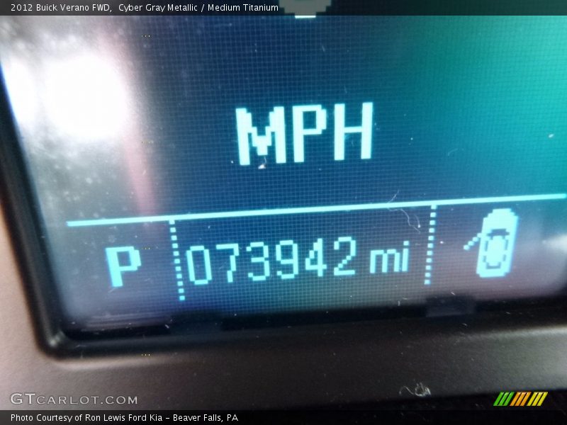 Cyber Gray Metallic / Medium Titanium 2012 Buick Verano FWD