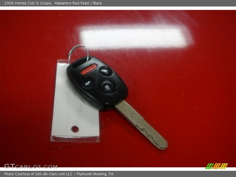 Habanero Red Pearl / Black 2006 Honda Civic Si Coupe