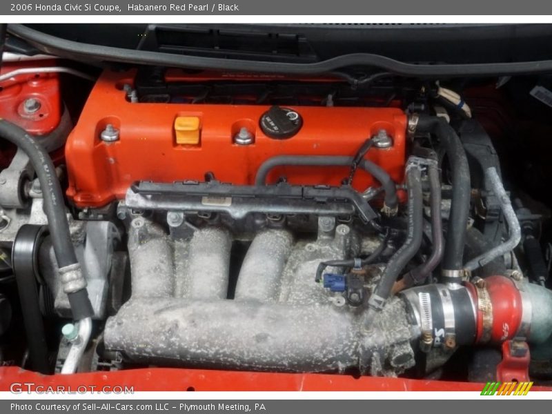 Habanero Red Pearl / Black 2006 Honda Civic Si Coupe