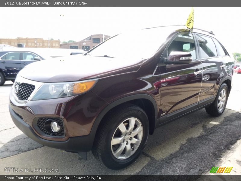 Dark Cherry / Gray 2012 Kia Sorento LX AWD
