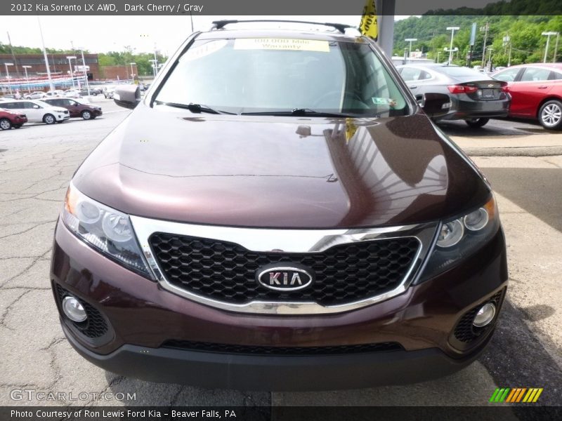 Dark Cherry / Gray 2012 Kia Sorento LX AWD