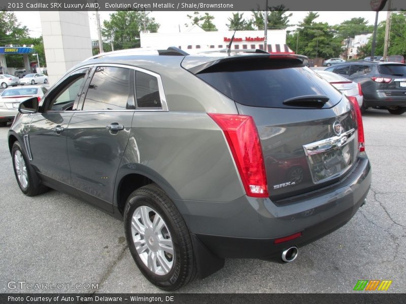 Evolution Green Metallic / Shale/Brownstone 2013 Cadillac SRX Luxury AWD