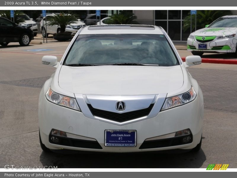 White Diamond Pearl / Taupe 2009 Acura TL 3.5