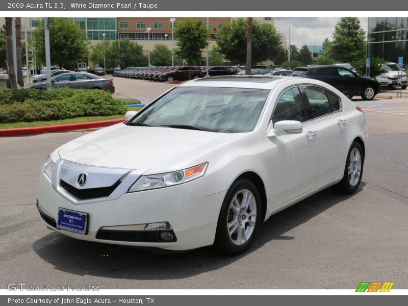 White Diamond Pearl / Taupe 2009 Acura TL 3.5