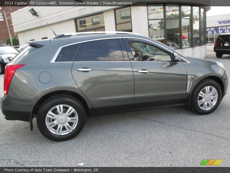 Evolution Green Metallic / Shale/Brownstone 2013 Cadillac SRX Luxury AWD
