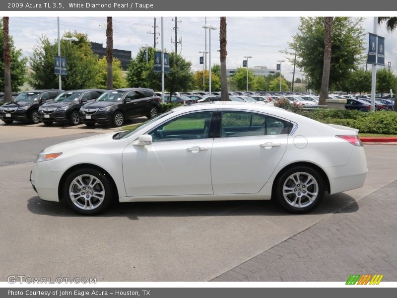 White Diamond Pearl / Taupe 2009 Acura TL 3.5
