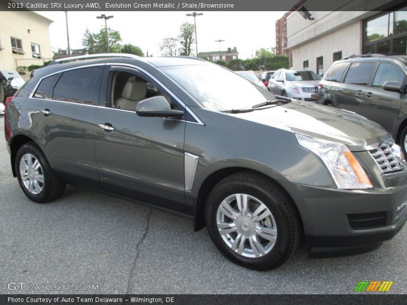 Evolution Green Metallic / Shale/Brownstone 2013 Cadillac SRX Luxury AWD