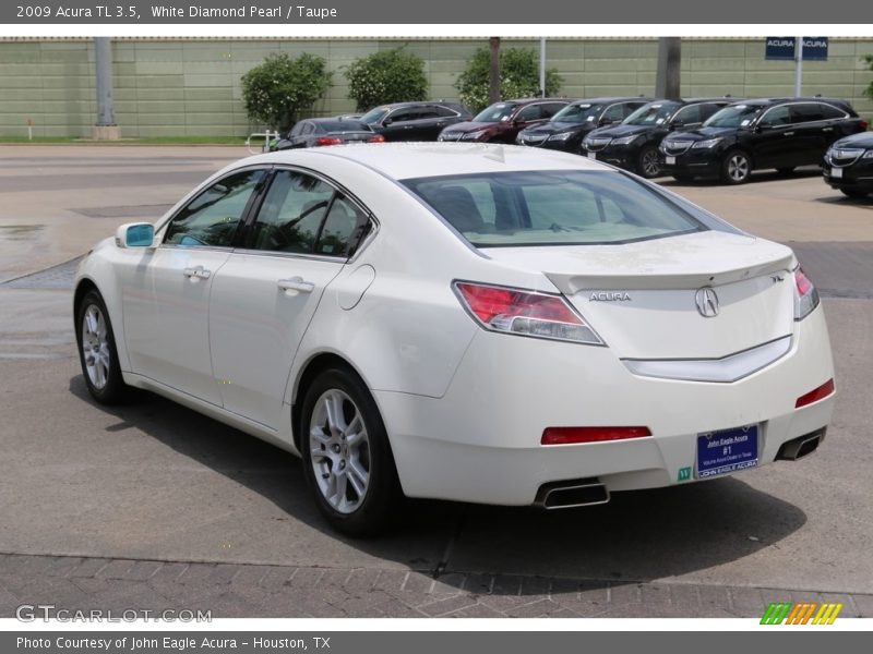 White Diamond Pearl / Taupe 2009 Acura TL 3.5