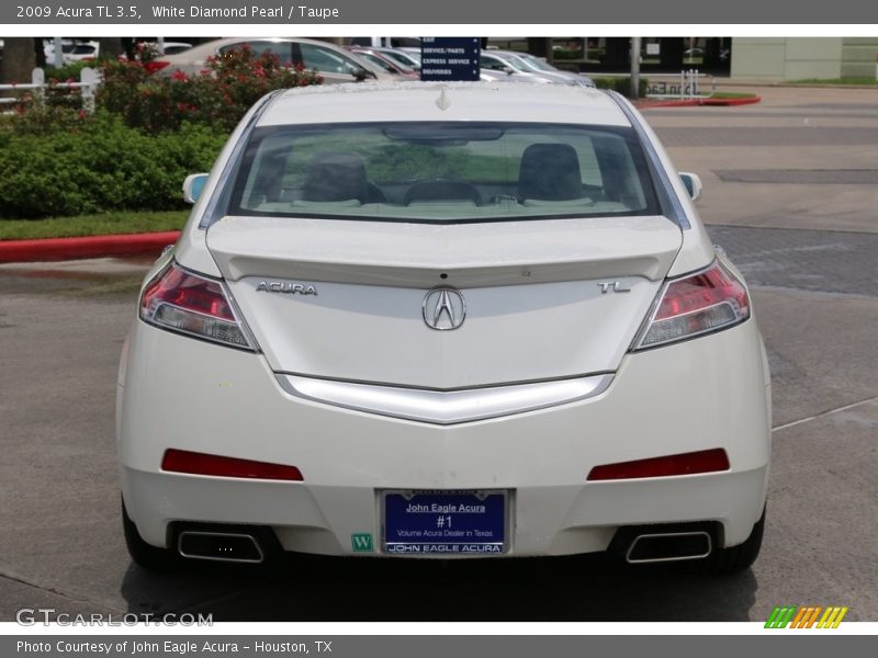 White Diamond Pearl / Taupe 2009 Acura TL 3.5