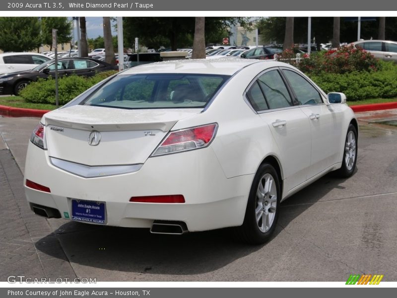 White Diamond Pearl / Taupe 2009 Acura TL 3.5