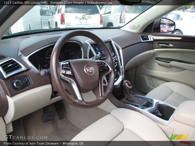Evolution Green Metallic / Shale/Brownstone 2013 Cadillac SRX Luxury AWD