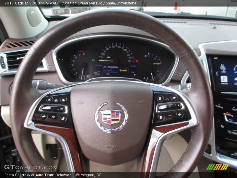 Evolution Green Metallic / Shale/Brownstone 2013 Cadillac SRX Luxury AWD