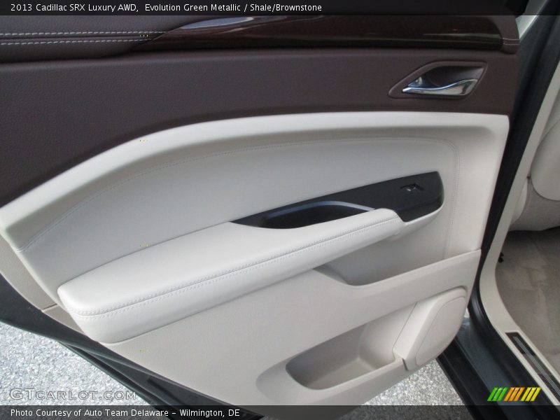 Evolution Green Metallic / Shale/Brownstone 2013 Cadillac SRX Luxury AWD