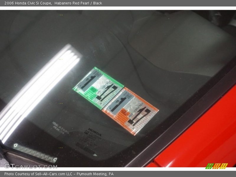 Habanero Red Pearl / Black 2006 Honda Civic Si Coupe