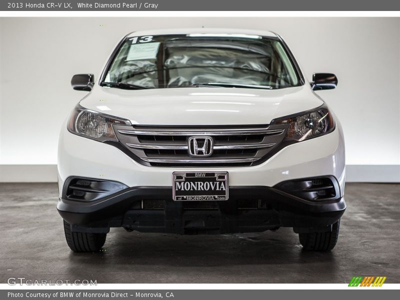 White Diamond Pearl / Gray 2013 Honda CR-V LX