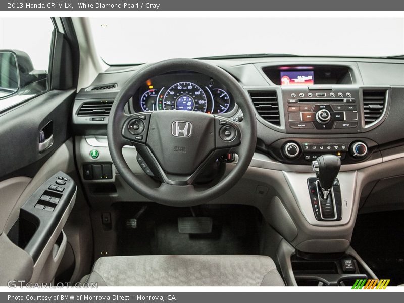 White Diamond Pearl / Gray 2013 Honda CR-V LX