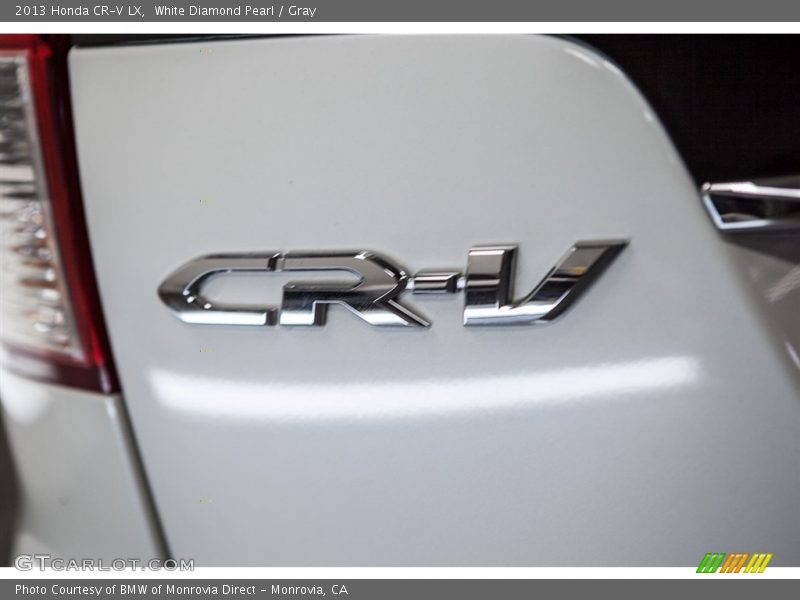 White Diamond Pearl / Gray 2013 Honda CR-V LX