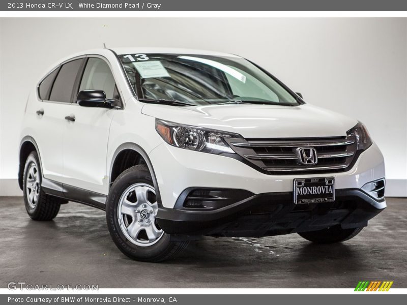 White Diamond Pearl / Gray 2013 Honda CR-V LX