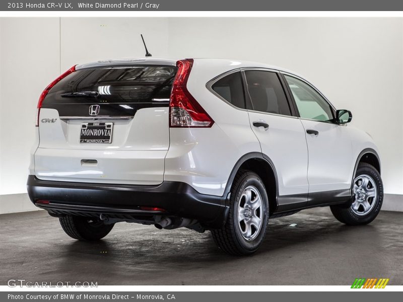 White Diamond Pearl / Gray 2013 Honda CR-V LX