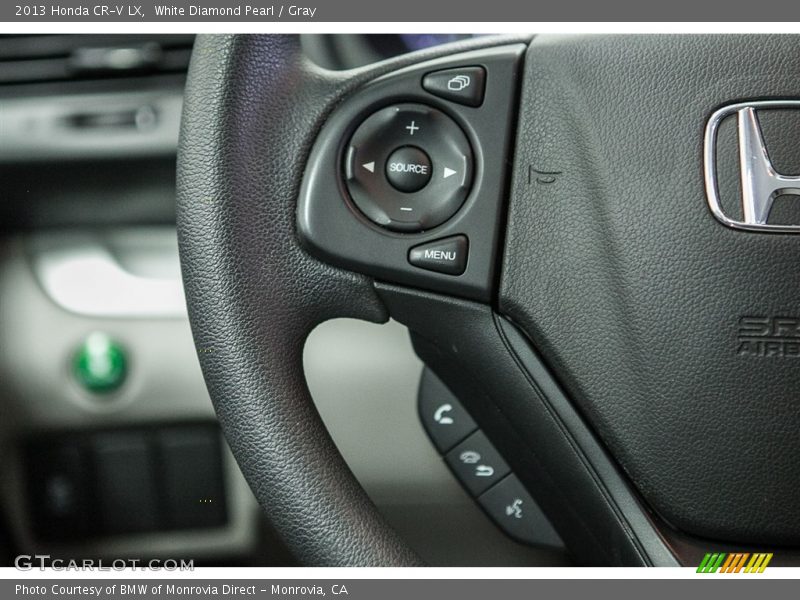 White Diamond Pearl / Gray 2013 Honda CR-V LX