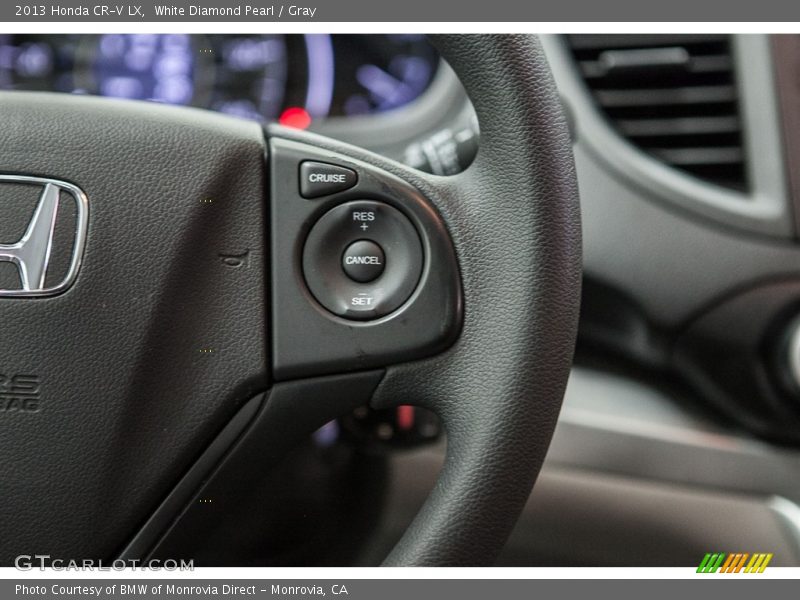 White Diamond Pearl / Gray 2013 Honda CR-V LX