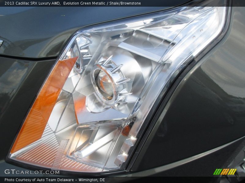 Evolution Green Metallic / Shale/Brownstone 2013 Cadillac SRX Luxury AWD