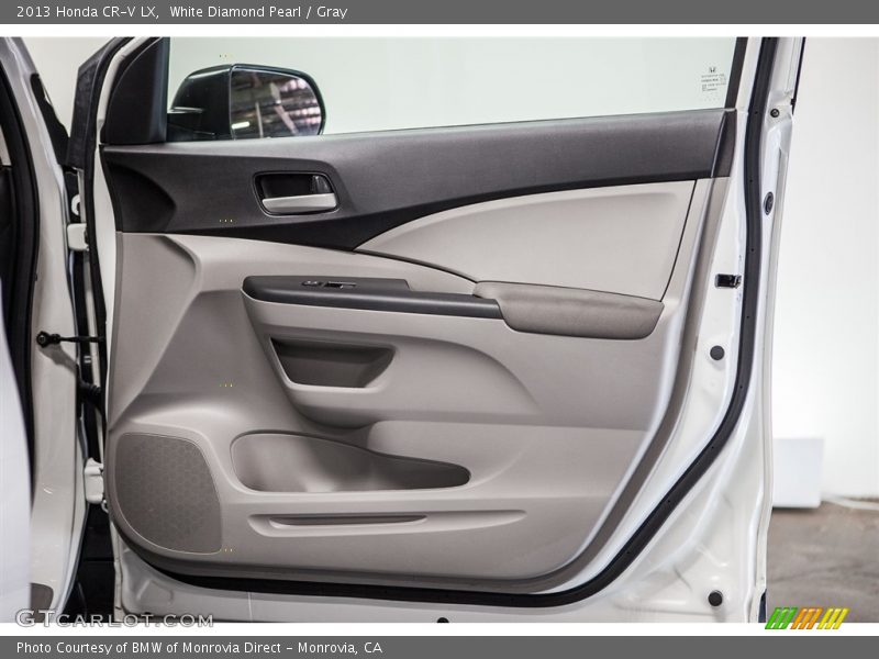 White Diamond Pearl / Gray 2013 Honda CR-V LX