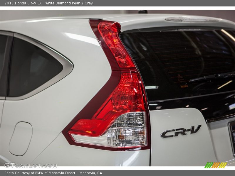 White Diamond Pearl / Gray 2013 Honda CR-V LX