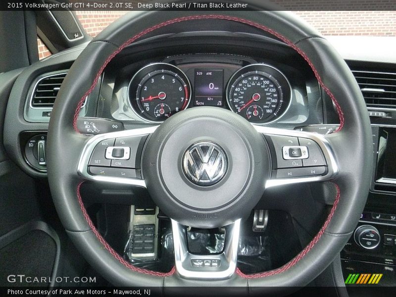 Deep Black Pearl / Titan Black Leather 2015 Volkswagen Golf GTI 4-Door 2.0T SE