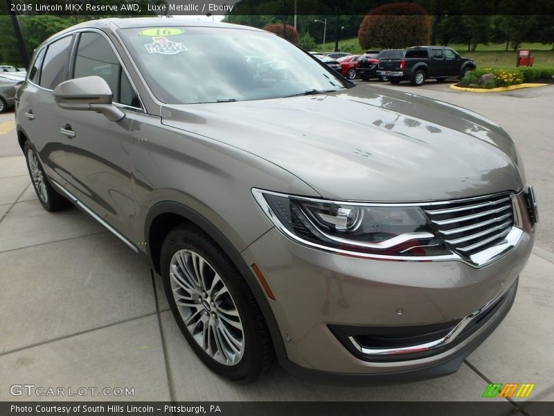 Luxe Metallic / Ebony 2016 Lincoln MKX Reserve AWD