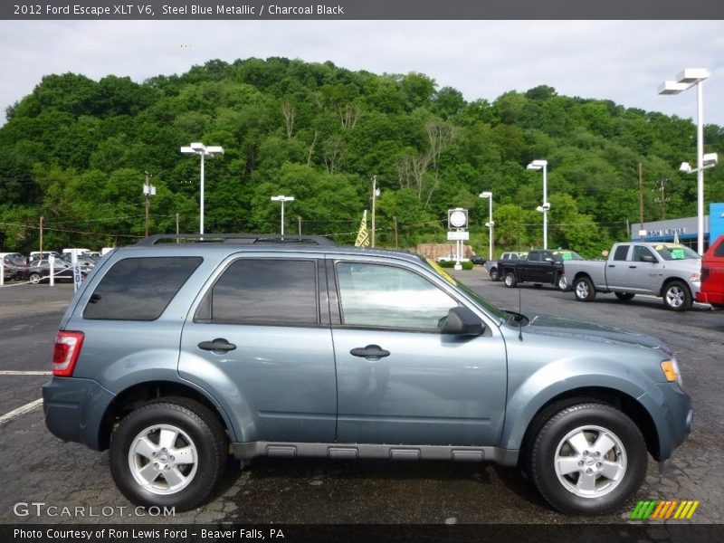 Steel Blue Metallic / Charcoal Black 2012 Ford Escape XLT V6