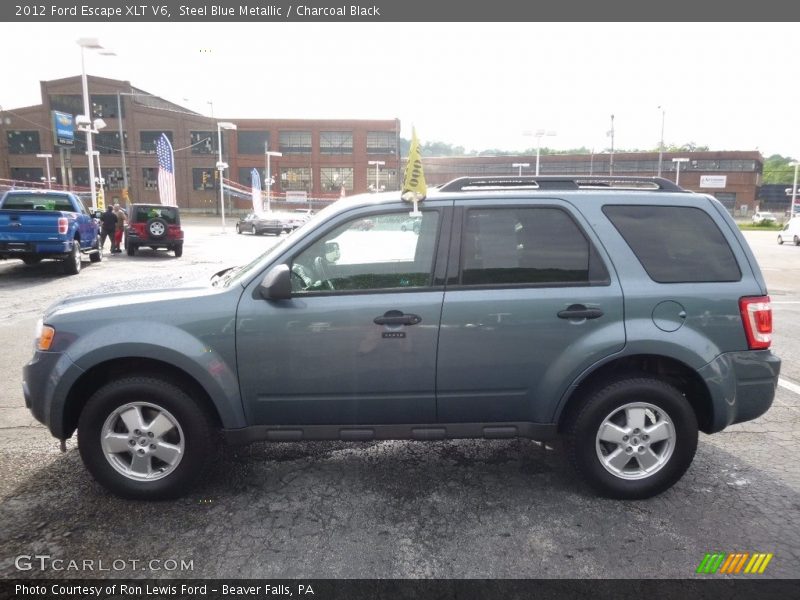 Steel Blue Metallic / Charcoal Black 2012 Ford Escape XLT V6