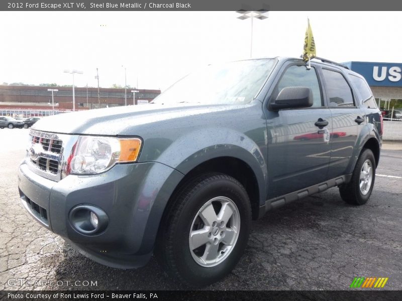 Steel Blue Metallic / Charcoal Black 2012 Ford Escape XLT V6