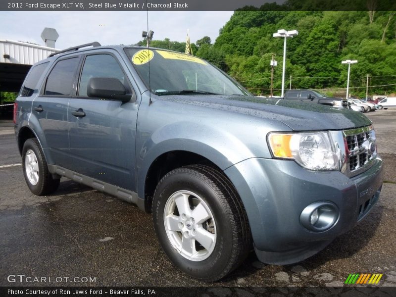 Steel Blue Metallic / Charcoal Black 2012 Ford Escape XLT V6