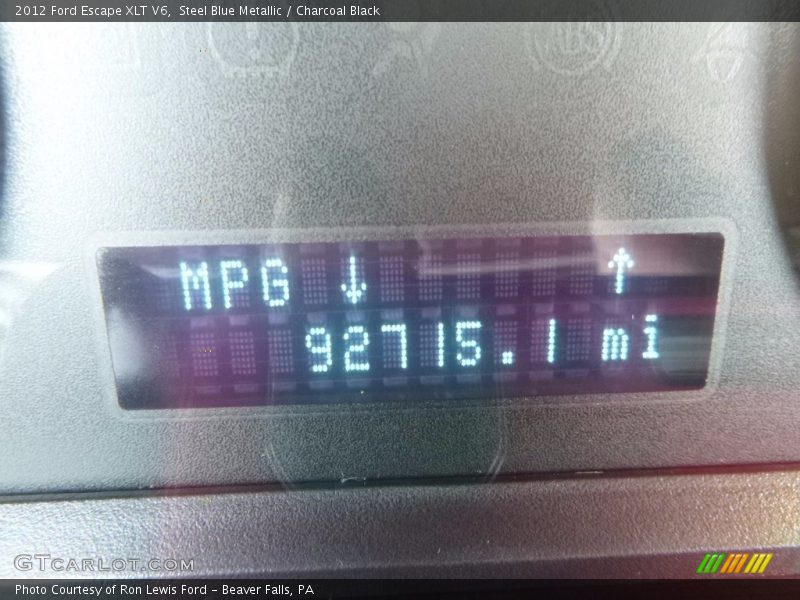 Steel Blue Metallic / Charcoal Black 2012 Ford Escape XLT V6