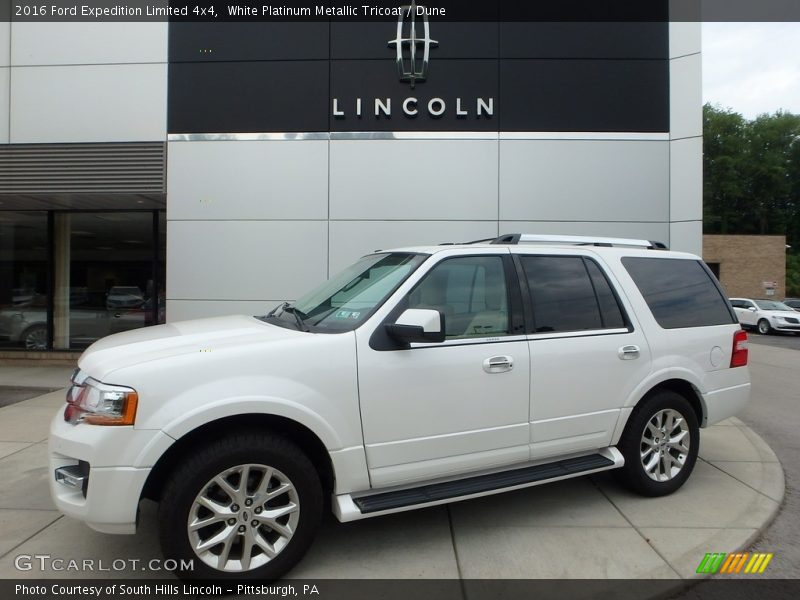 White Platinum Metallic Tricoat / Dune 2016 Ford Expedition Limited 4x4
