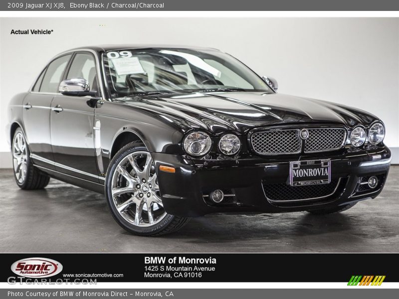 Ebony Black / Charcoal/Charcoal 2009 Jaguar XJ XJ8