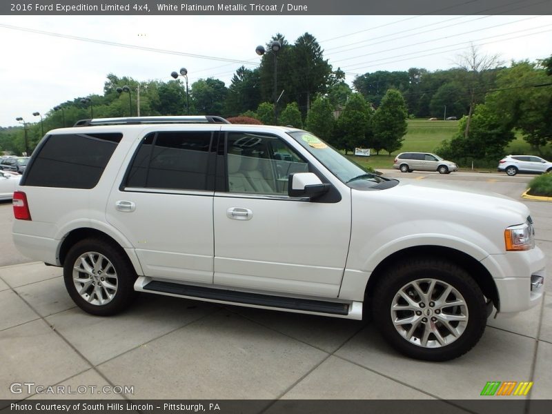 White Platinum Metallic Tricoat / Dune 2016 Ford Expedition Limited 4x4