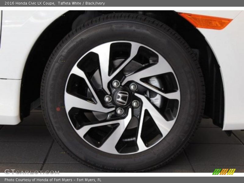 Taffeta White / Black/Ivory 2016 Honda Civic LX Coupe