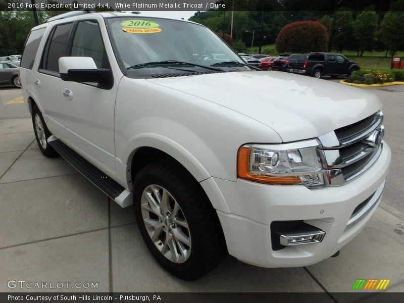 White Platinum Metallic Tricoat / Dune 2016 Ford Expedition Limited 4x4
