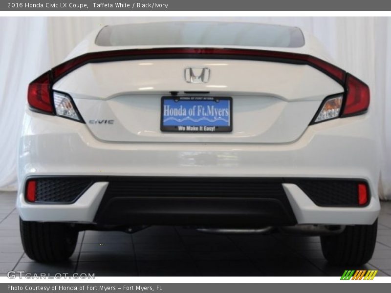 Taffeta White / Black/Ivory 2016 Honda Civic LX Coupe