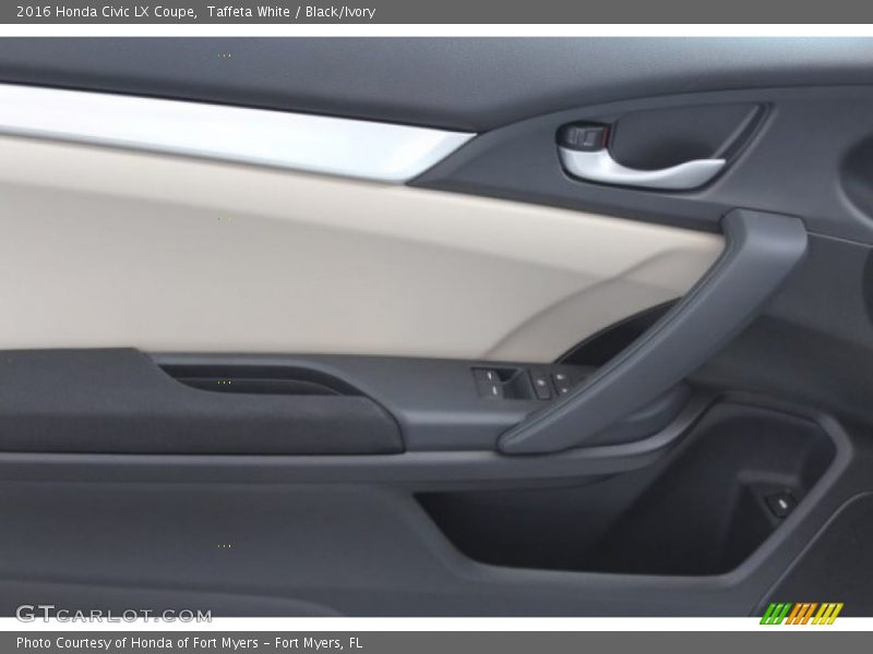 Taffeta White / Black/Ivory 2016 Honda Civic LX Coupe