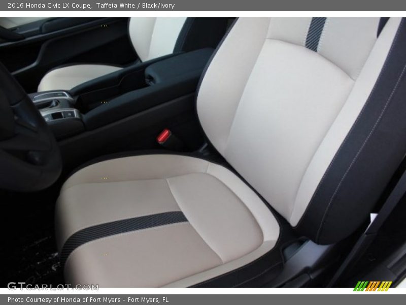 Taffeta White / Black/Ivory 2016 Honda Civic LX Coupe