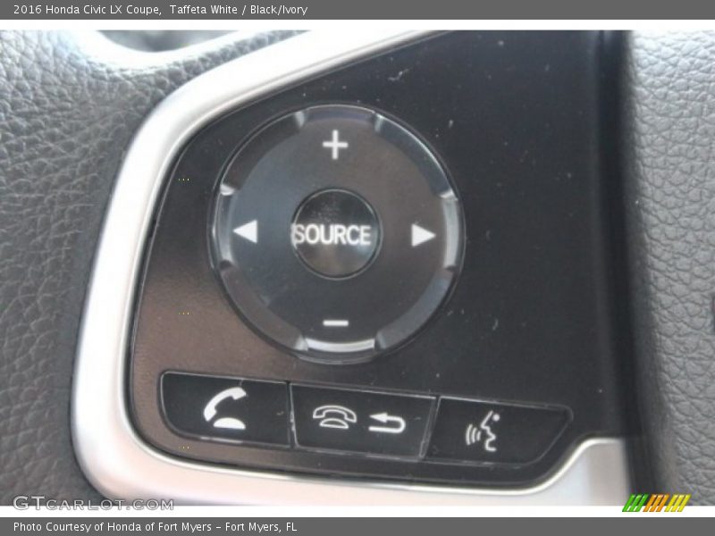 Taffeta White / Black/Ivory 2016 Honda Civic LX Coupe