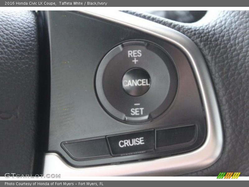 Taffeta White / Black/Ivory 2016 Honda Civic LX Coupe