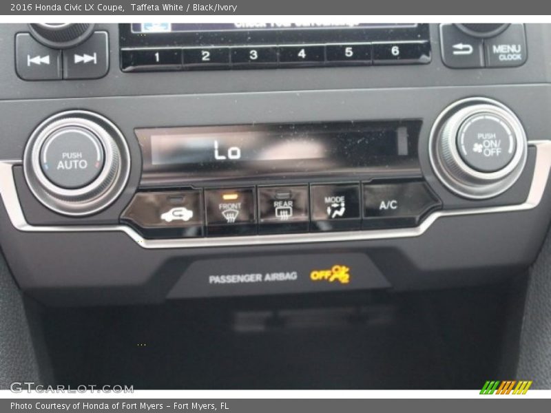 Taffeta White / Black/Ivory 2016 Honda Civic LX Coupe