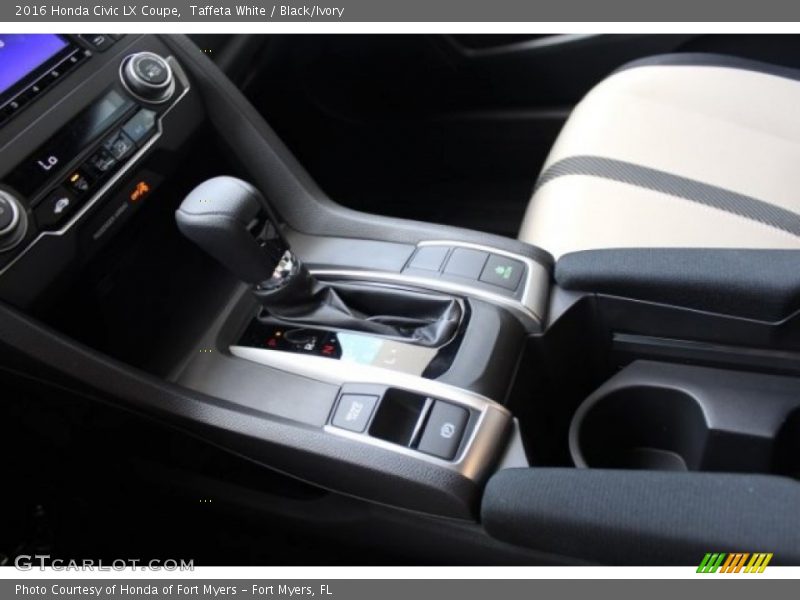 Taffeta White / Black/Ivory 2016 Honda Civic LX Coupe