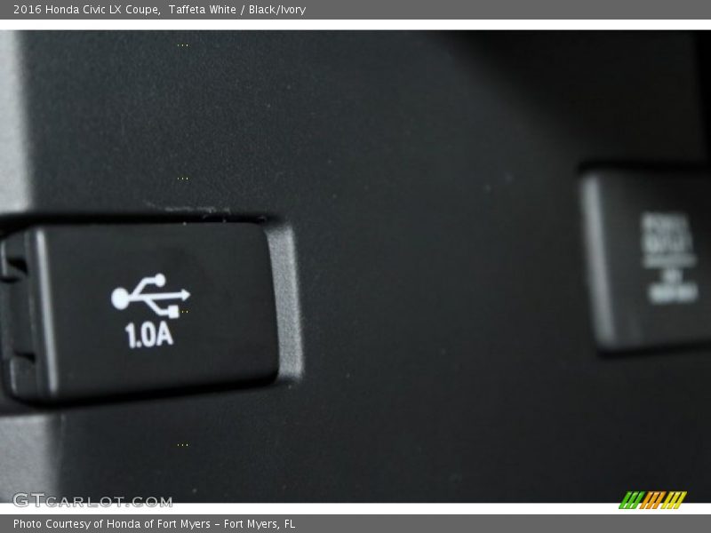 Taffeta White / Black/Ivory 2016 Honda Civic LX Coupe