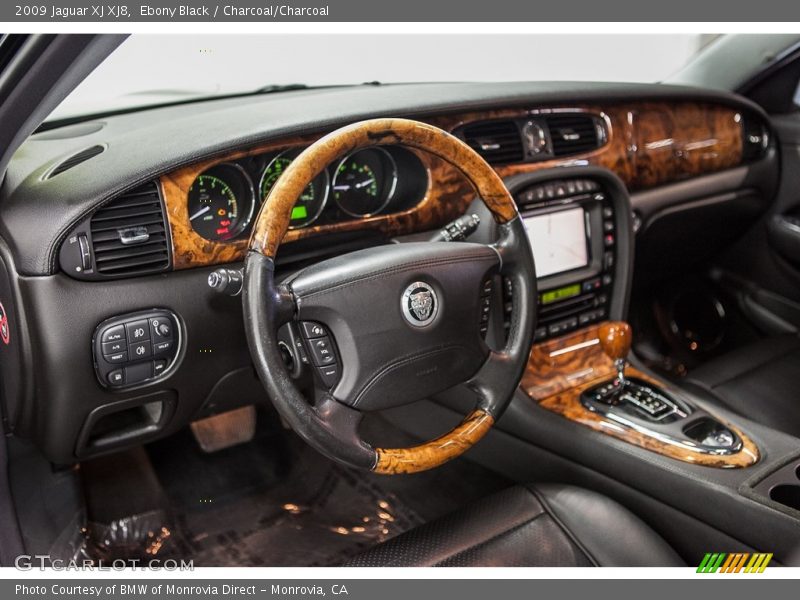 Ebony Black / Charcoal/Charcoal 2009 Jaguar XJ XJ8