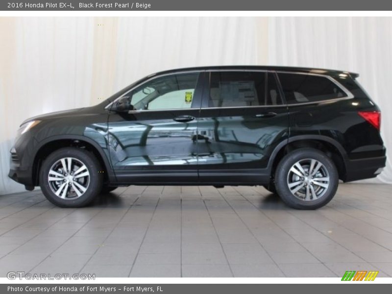 Black Forest Pearl / Beige 2016 Honda Pilot EX-L